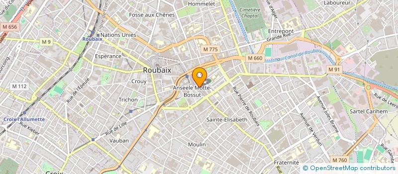 localisation de l'entreprise USED DISTRIBUTION  ROUBAIX