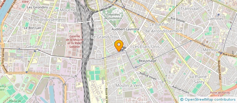 localisation de l'entreprise USEP ANNE SYLVESTRE  LYON