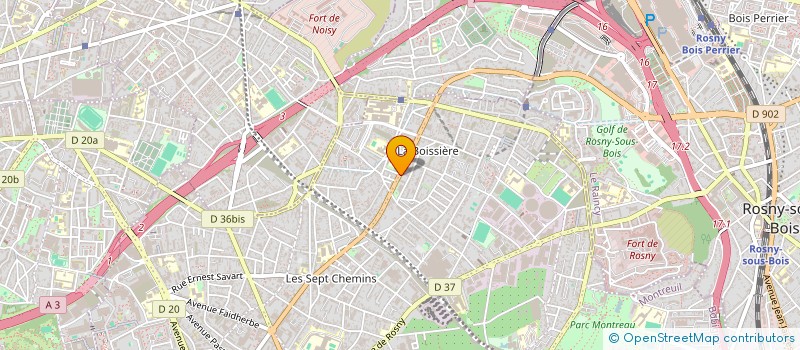 localisation de l'entreprise USEP COLONEL FABIEN à MONTREUIL