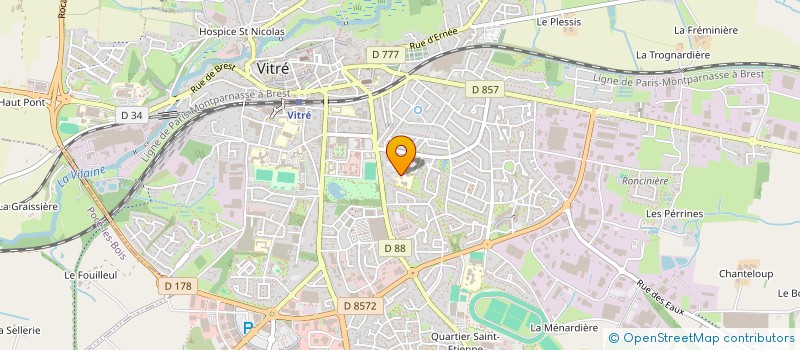 localisation de l'entreprise USEP DE LA HODEYERE  VITRE