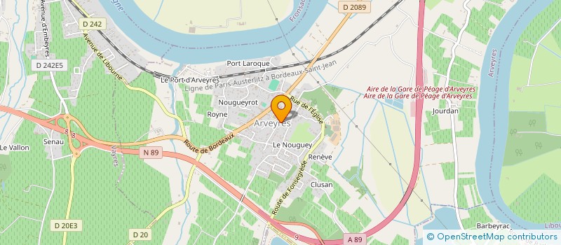 localisation de l'entreprise USEP DES ECOLES D'ARVEYRES  ARVEYRES