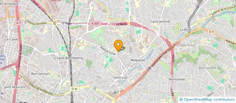 localisation de l'entreprise USEP ECOLE ELEMENTAIRE SAINT JUST COROT  MARSEILLE 13