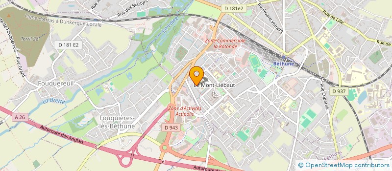 localisation de l'entreprise USEP ECOLE VICTOR HUGO à BETHUNE