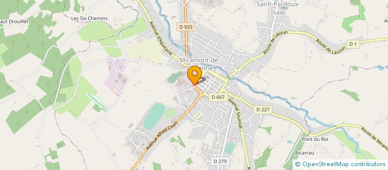 localisation de l'entreprise USEP GILBERTE HARRIBEY  MIRAMONT-DE-GUYENNE