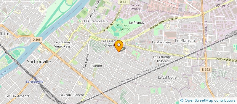 localisation de l'entreprise USEP JOLIOT-CURIE 1  SARTROUVILLE