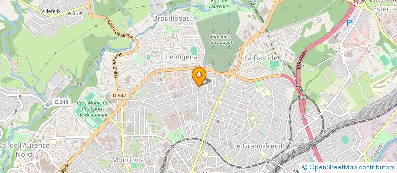 localisation de l'entreprise USEP LA BREGERE OUEST à LIMOGES