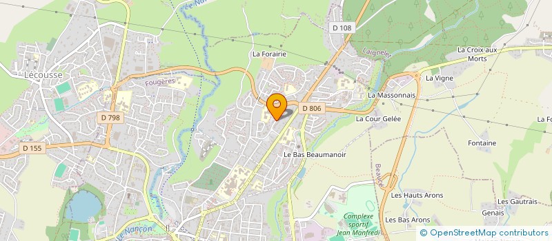 localisation de l'entreprise USEP LA FORAIRIE  FOUGERES