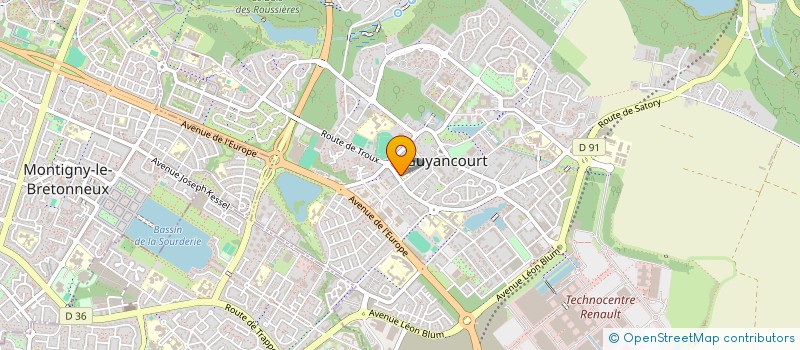 localisation de l'entreprise USEP LANGEVIN ELEM GUYANCOURT  GUYANCOURT