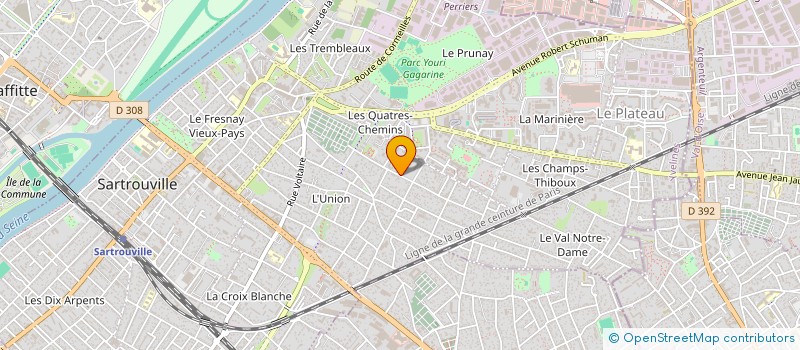 localisation de l'entreprise USEP MATERNELLE JOLIOT-CURIE DE SARTROUVILLE à SARTROUVILLE
