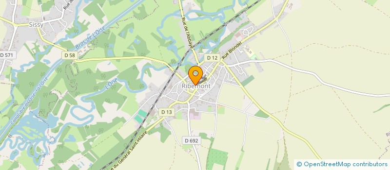 localisation de l'entreprise USEP RIBEMONT ORIGNY SISSY THENELLES  RIBEMONT