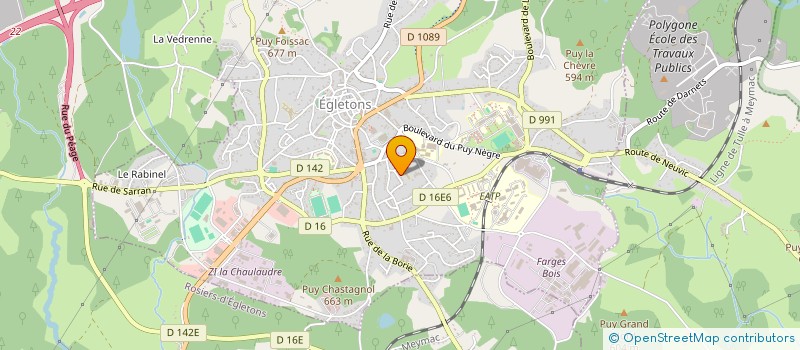 localisation de l'entreprise USEP SIMONE VEIL  EGLETONS