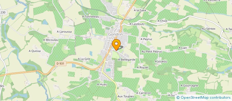 localisation de l'entreprise USG JUDO  GONDRIN