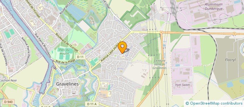 localisation de l'entreprise USG TENNIS DE TABLE GRAVELINES à GRAVELINES