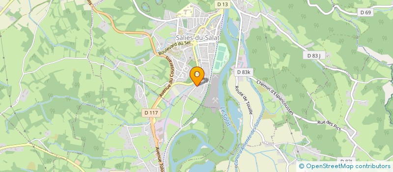 localisation de l'entreprise USH SALIES UNION SPORTIVE HALTEROPHILIE SALIES  SALIES-DU-SALAT
