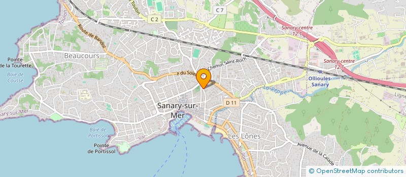 localisation de l'entreprise USHA VEDA à SANARY-SUR-MER