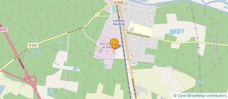 localisation de l'entreprise USI'PLAST SOLOGNE à LAMOTTE-BEUVRON