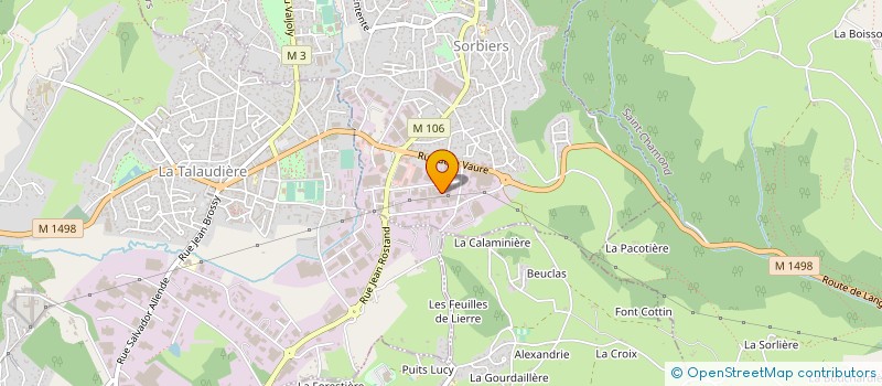 localisation de l'entreprise USIMECA à SORBIERS