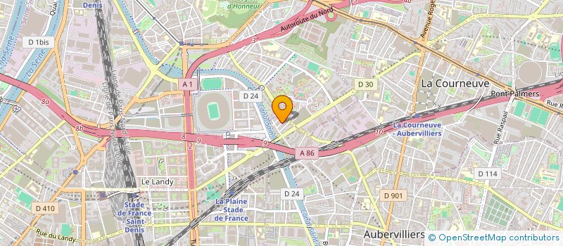 localisation de l'entreprise USIMETO S A R L  AUBERVILLIERS