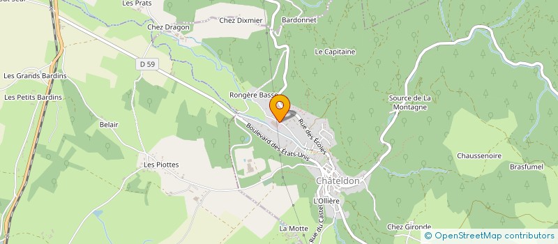 localisation de l'entreprise USIN' AUVE  CHATELDON