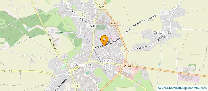 localisation de l'entreprise USINAGE DE PIECES ET PROFILES EN ALUMINIUM  LE NEUBOURG