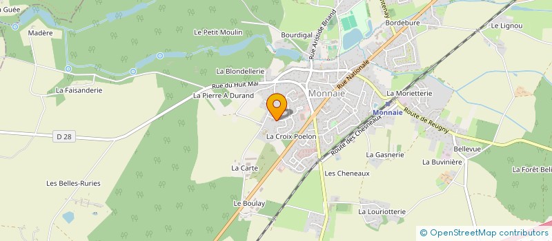 localisation de l'entreprise USINAGE DE PRECISION LAURENTAIS  MONNAIE