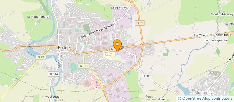 localisation de l'entreprise USINAGE NUMERIQUE DE LA MAYENNE à ERNEE
