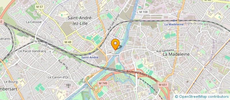 localisation de l'entreprise USINAGE TRANSFORMAT PLASTIQUE EUROPEEN à SAINT-ANDRE-LEZ-LILLE