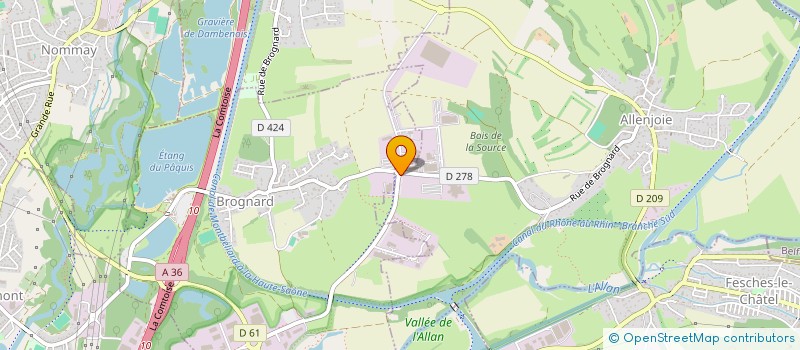 localisation de l'entreprise USINAGES POLYVALENTS à ALLENJOIE