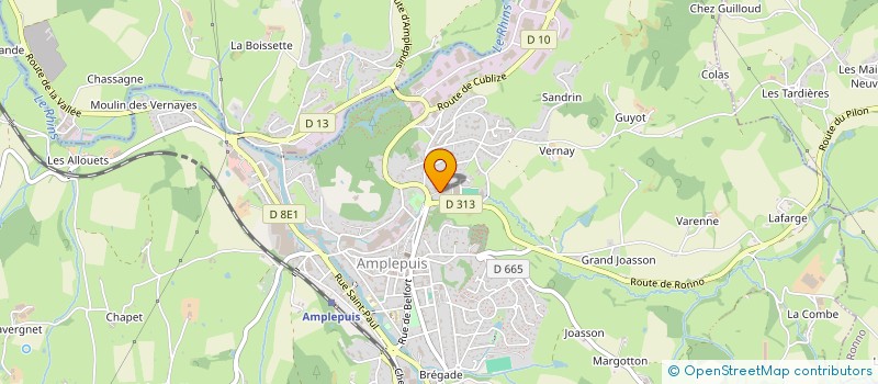 localisation de l'entreprise USINE BIOLAY  AMPLEPUIS