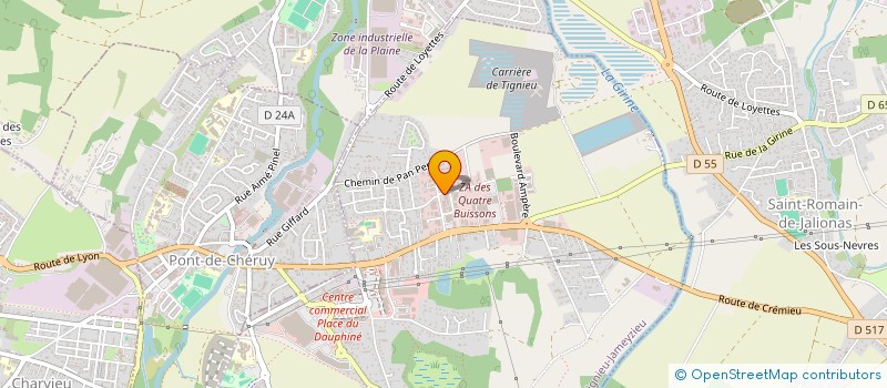 localisation de l'entreprise USINE MERMOZ  TIGNIEU-JAMEYZIEU