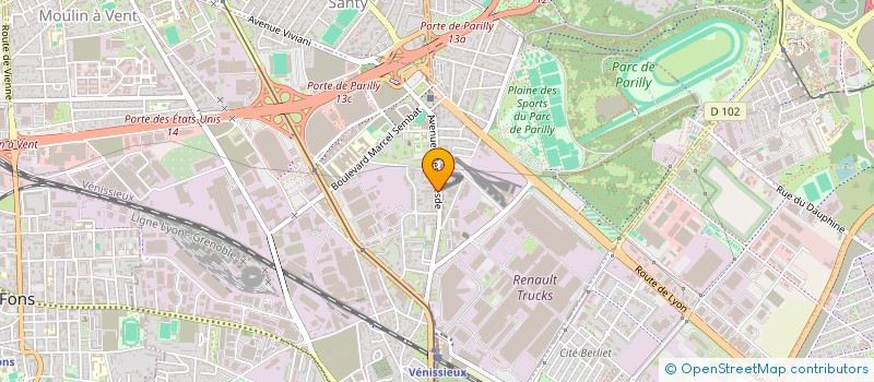 localisation de l'entreprise USINOX INDUSTRIE à VENISSIEUX