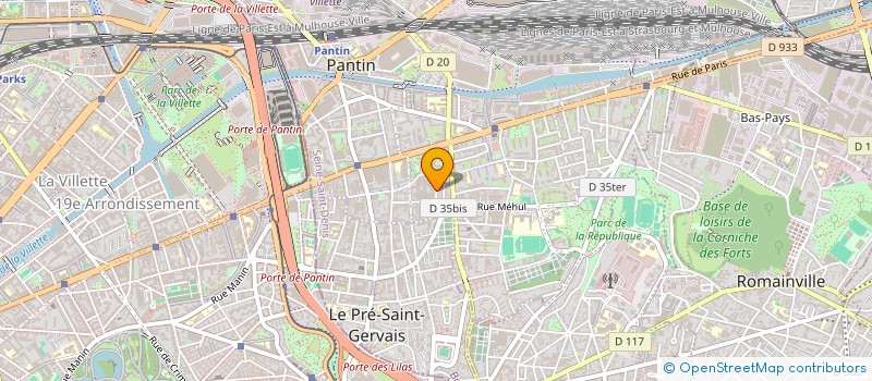 localisation de l'entreprise USMAN à PANTIN