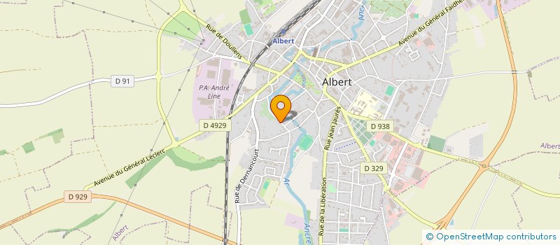 localisation de l'entreprise USO ALBERT AVIATION SECTION TENNIS TABLE à ALBERT