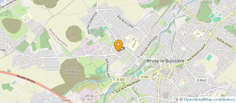 localisation de l'entreprise USOBL CYCLISME à BRUAY LA BUISSIERE