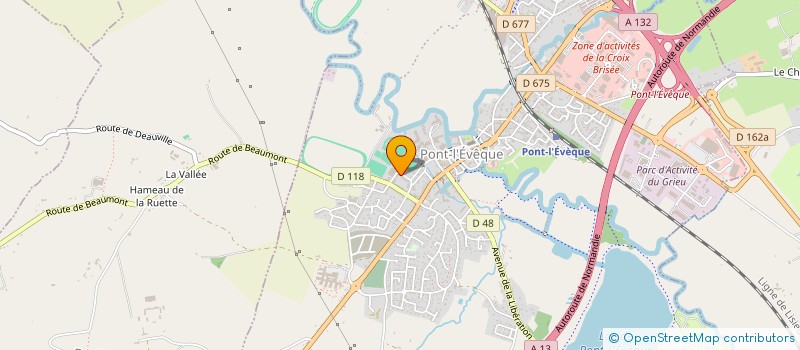 localisation de l'entreprise USPL FOOTBALL  PONT L'EVEQUE