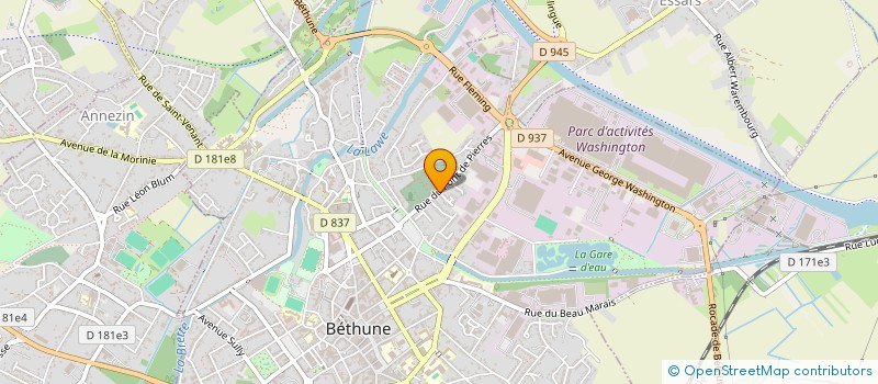 localisation de l'entreprise USS ET FIFI  BETHUNE