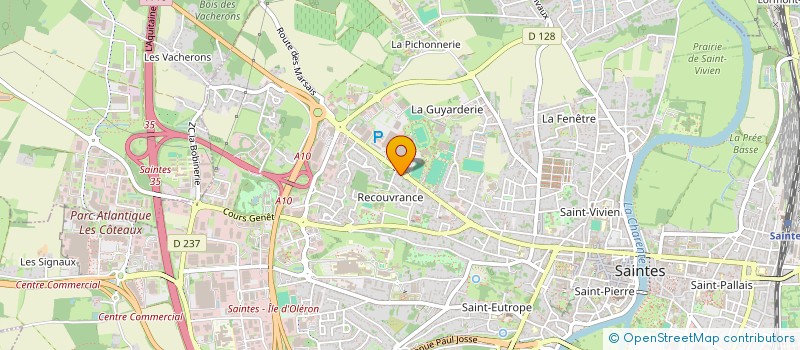 localisation de l'entreprise USSCC SECTION SPORTS BOULES  SAINTES