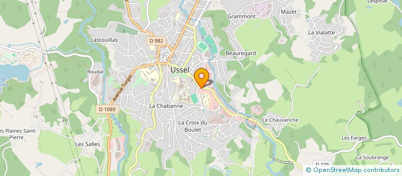 localisation de l'entreprise USSEL ACCUEIL SOLIDARITE à USSEL