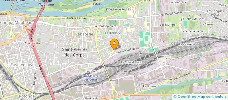 localisation de l'entreprise USSP CYCLISME  SAINT-PIERRE-DES-CORPS