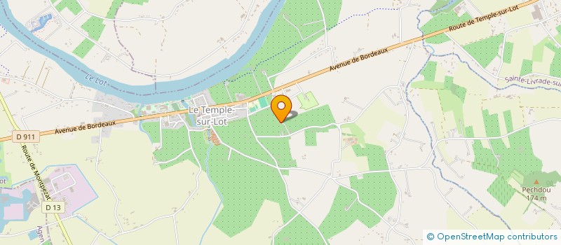 localisation de l'entreprise USTULIN CHRISTOPHE TP  LE TEMPLE-SUR-LOT