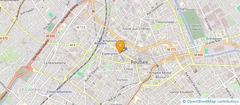 localisation de l'entreprise USUAL BREAK NEW CONCEPT à ROUBAIX