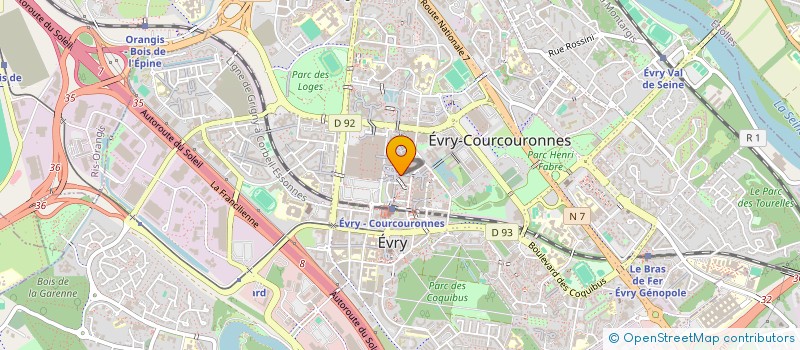 localisation de l'entreprise UTI CFDT DU SUD FRANCILIEN à EVRY-COURCOURONNES