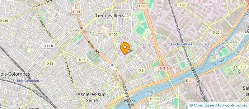 localisation de l'entreprise UTICOLOR à GENNEVILLIERS