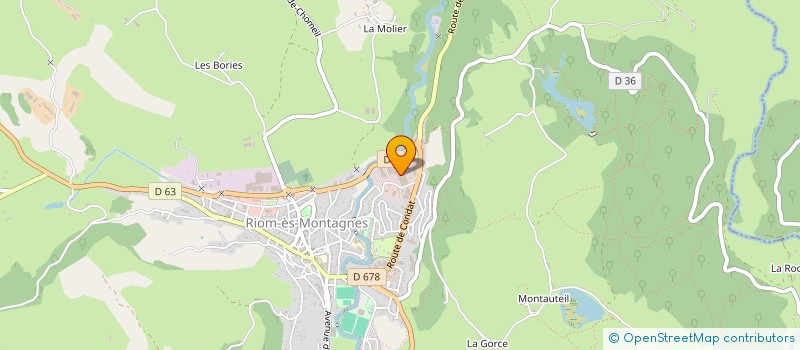 localisation de l'entreprise UTIDECOR à RIOM-ES-MONTAGNES
