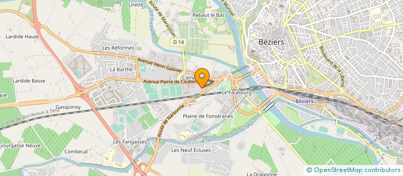 localisation de l'entreprise UTIL AUTO à BEZIERS