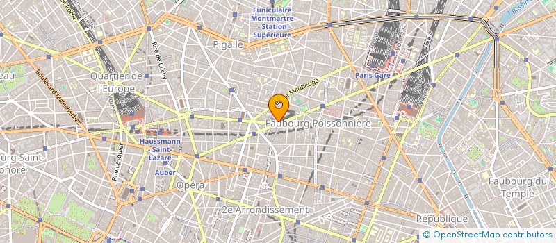localisation de l'entreprise UTIL RESTAU INTER-ENTREP RUE LA FAYETTE  PARIS