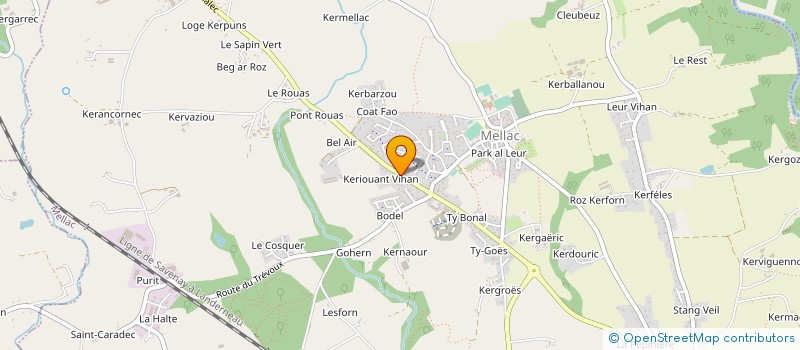 localisation de l'entreprise UTILAUTO 29 à MELLAC