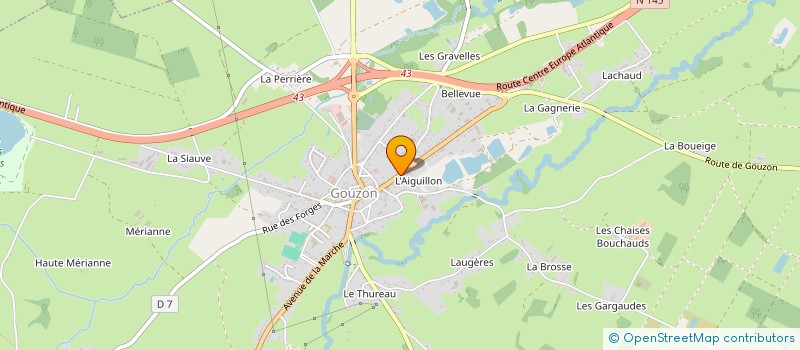 localisation de l'entreprise UTILITAIRES 23 à GOUZON