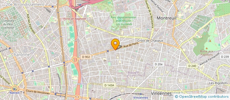 localisation de l'entreprise UTINAM à MONTREUIL