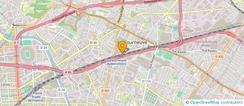 localisation de l'entreprise UTOPIYA à LA COURNEUVE